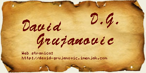 David Grujanović vizit kartica
